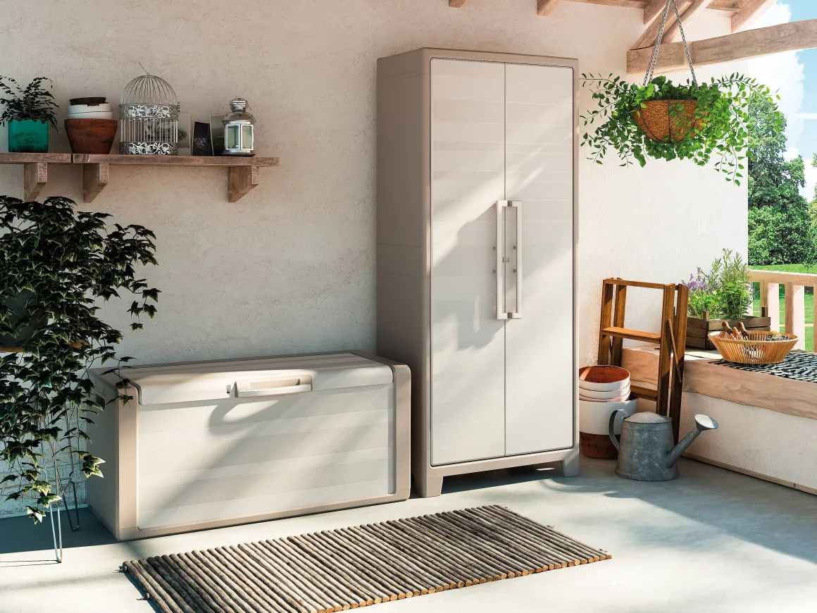Keter Hoge Kast Guilliver Zand Beige