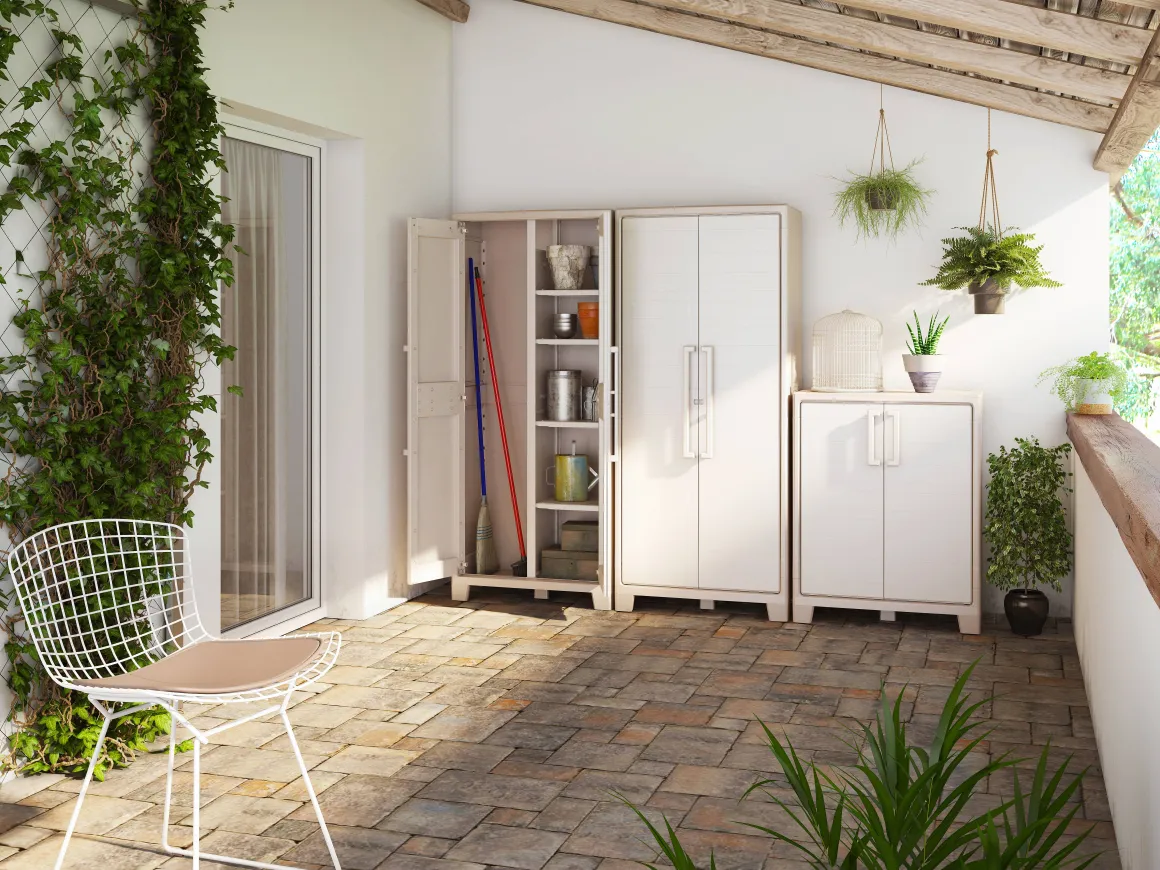 Keter Hoge Kast Guilliver Zand Beige