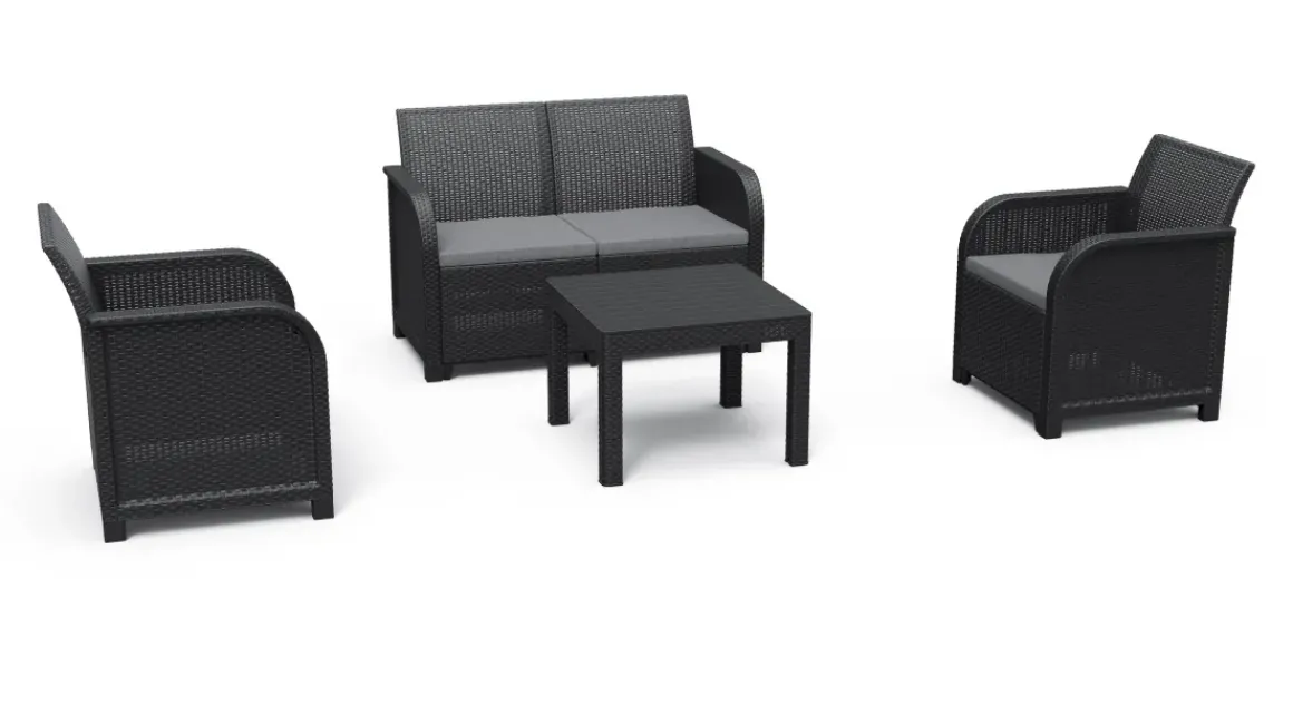 Keter Rosalie Lounge Set Grafiet 113X74X65Cm