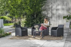 Keter Rosalie Lounge Set Grafiet 113X74X65Cm