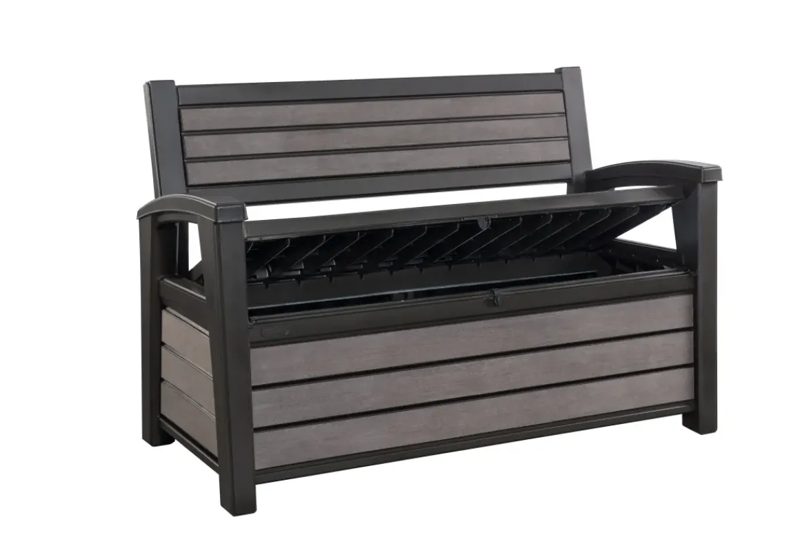 Keter Tuinbank Hudson Opberg Grijs 260L