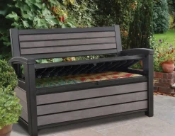 Keter Tuinbank Hudson Opberg Grijs 260L