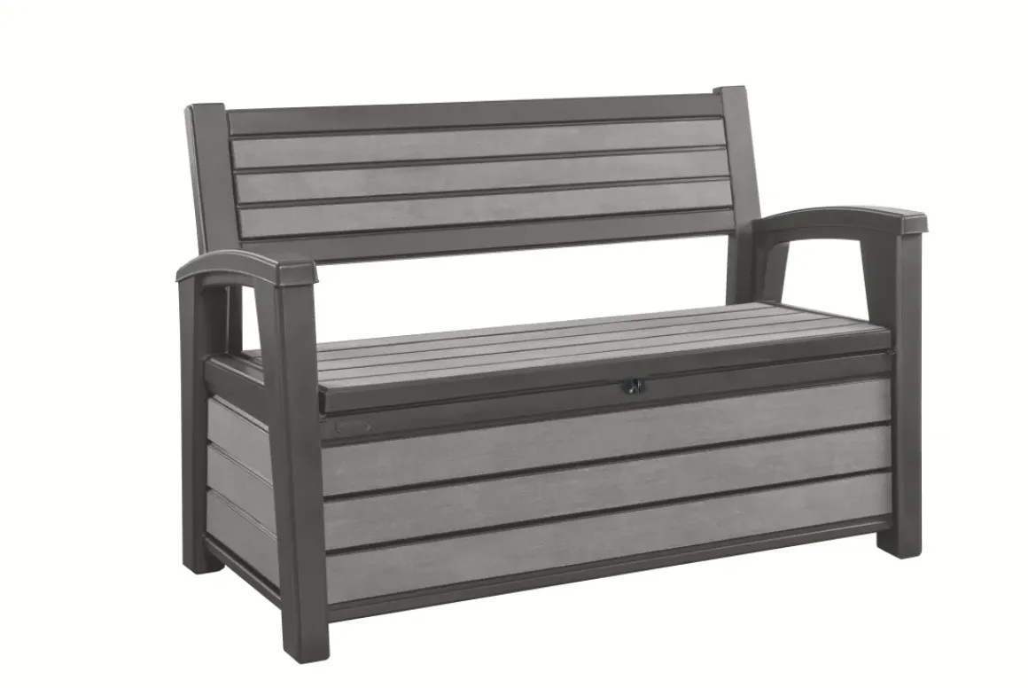 Keter Tuinbank Hudson Opberg Grijs 260L