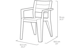 Keter Tuinstoel Julie Cappuccino 61,5X58,5X79Cm