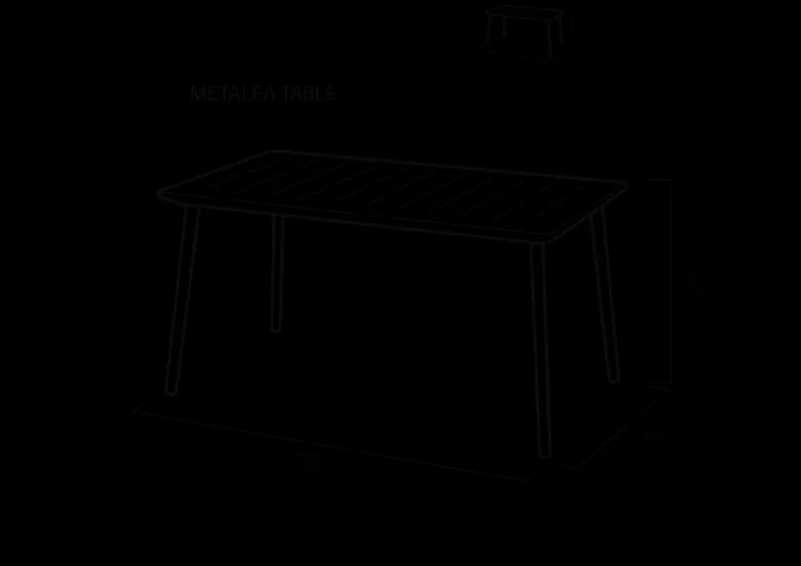 Keter Tuintafel Metalea Gietijzer 146X87X75Cm