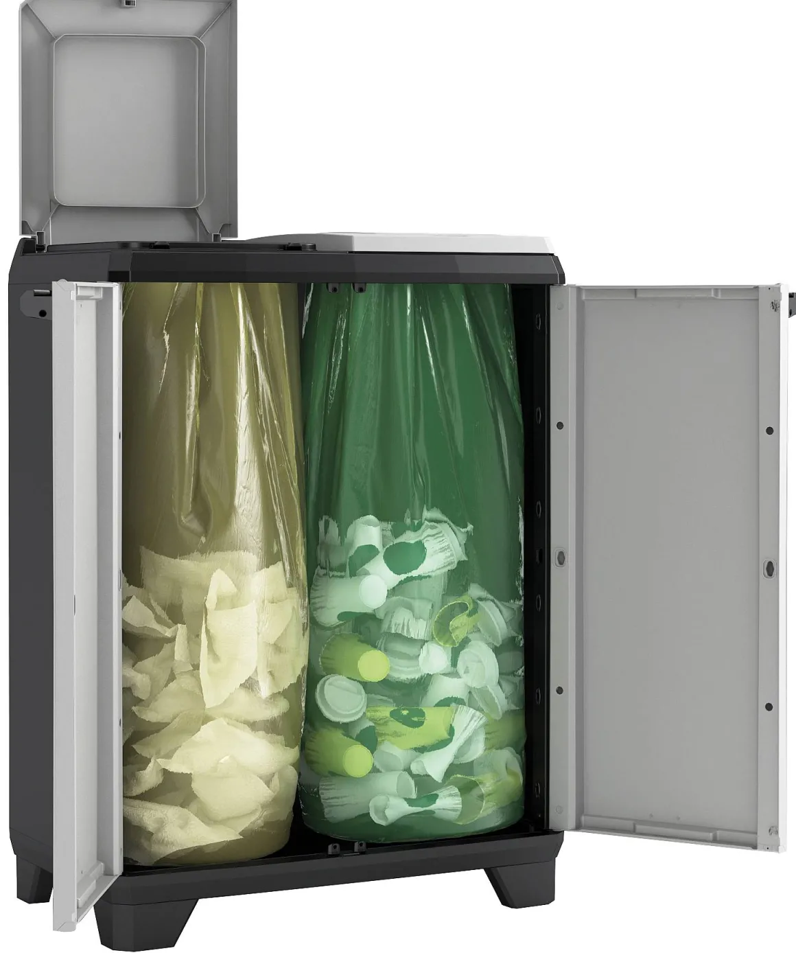 Kis Recycling Kast Split Premium Grijs 2X110L