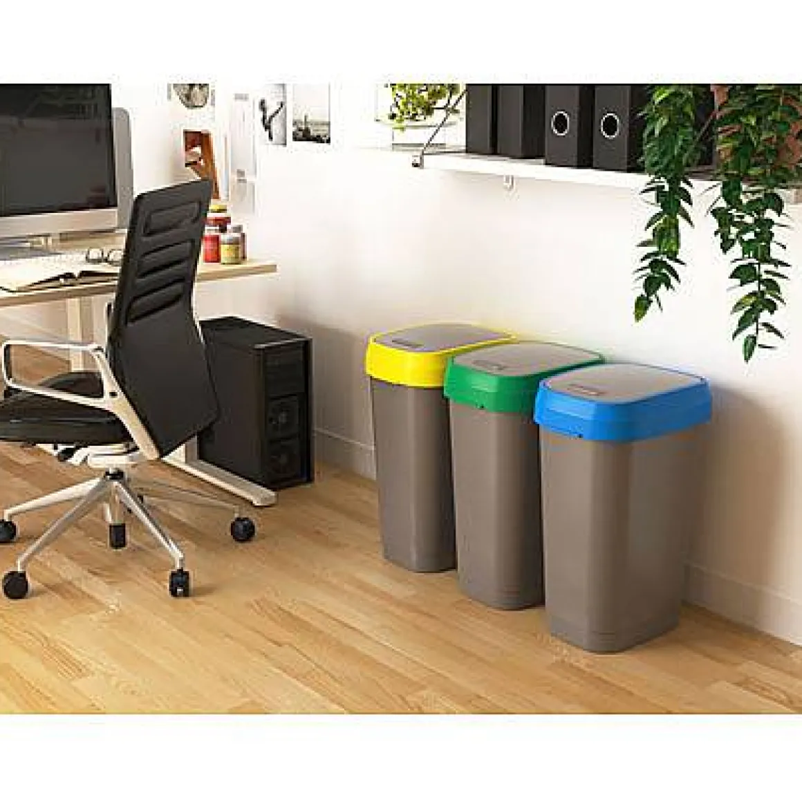 Kis Vuilsnisbak 'Dual Swing Eco' Groen En Grijs 50 L