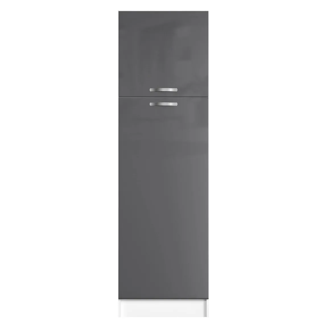 Kolomkast Keuken Delice 60X204Cm 2 Deuren Hoogglans Grijs