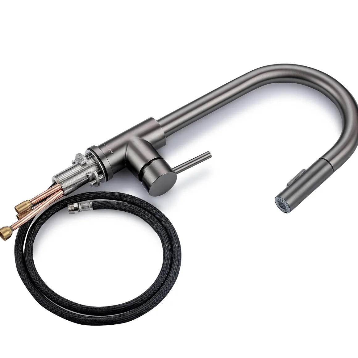 Lomazoo Keukenkraan Met Uittrekbare Uitloop Mason Gun Metal Antraciet