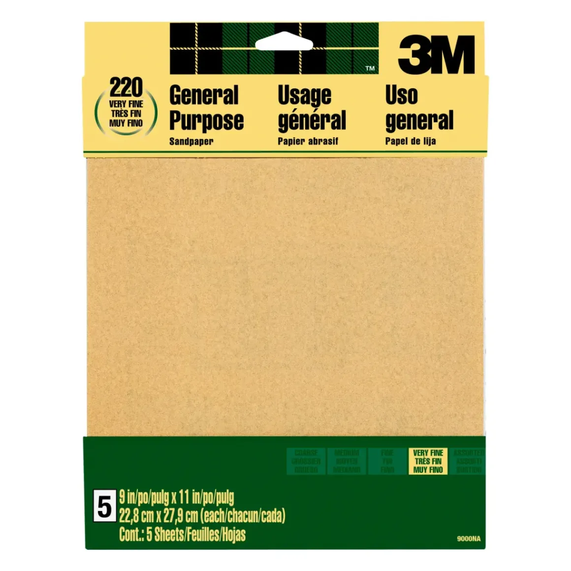 3M Schuurpapier Aluminiumoxide Zeer Fijn 5St/Pak
