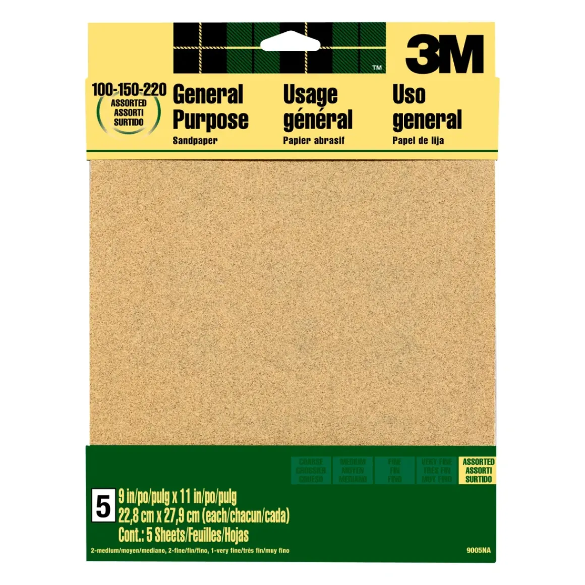 3M Schuurpapier Aluminiumoxide Assortiment Korrels 5St/Pak