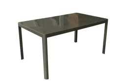 Macari Tuintafel + Verstelbare Poten Glas/Aluminium 150X90X75Cm