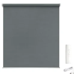 Madeco 1595 Gemotoriseerd Verduisteringsrolgordijn E-Roll Grijs 100X250Cm