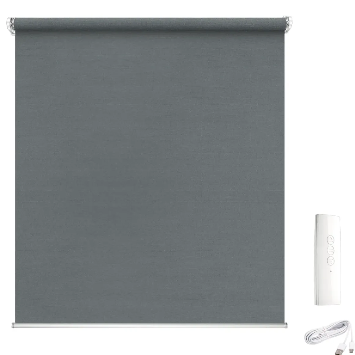 Madeco 1595 Gemotoriseerd Verduisteringsrolgordijn E-Roll Grijs 100X250Cm