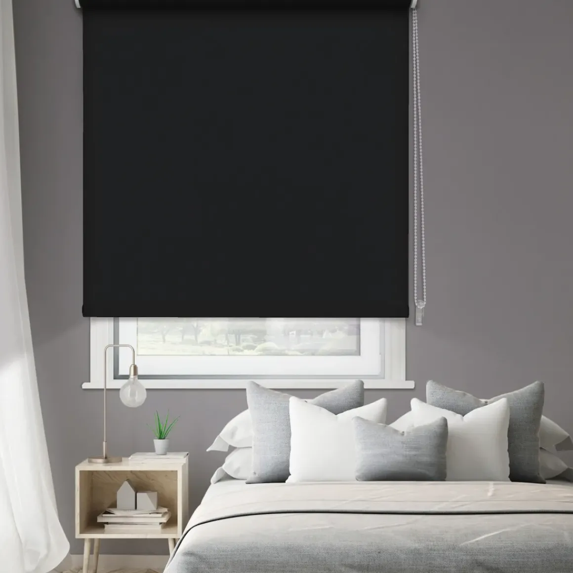 Madeco 1499 Verduisterend Rolgordijn Effen Zwart 120X250Cm