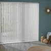 Madeco 3051 Verticale Lamellen 5 Stuks Wit 8,9 X 260 Cm + Rail 150 Cm