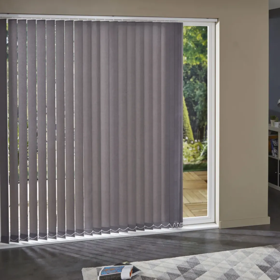 Madeco 3896 Verticale Lamellen 5 Stuks Brandwerend Lichtdoorlatend Grijs 8,9 X 280 Cm