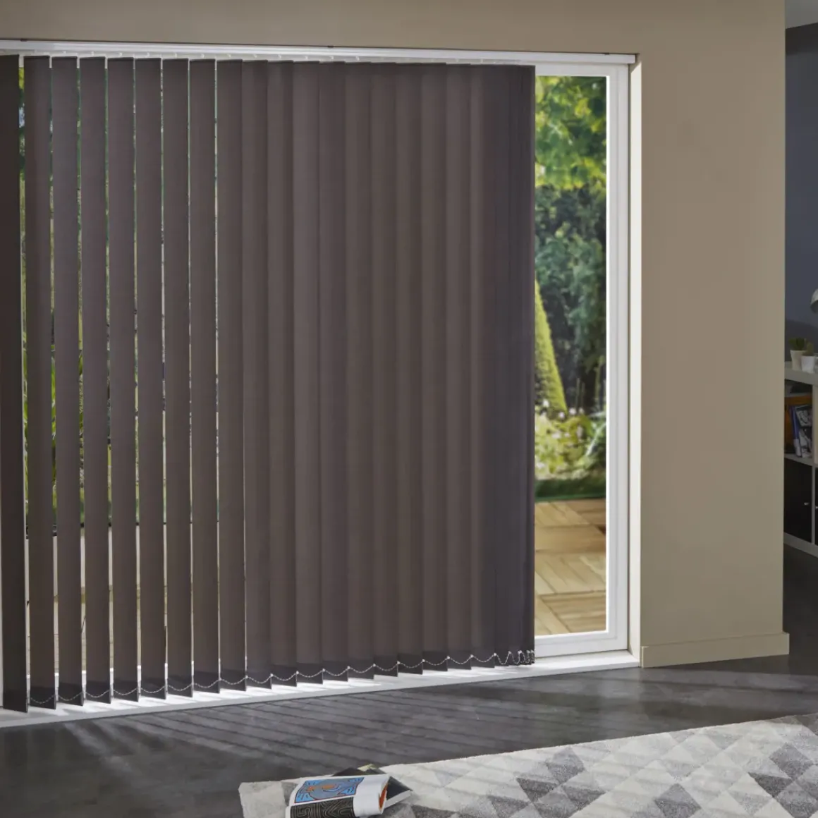 Madeco 3394 Verticale Lamellen 5 Stuks 89Mm Lichtdoorlatend Donkergrijs 280Cm