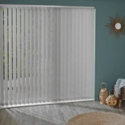 Madeco 3294 Verticale Lamellen 5 Stuks Lichtdoorlatend Lichtgrijs 8,9 X 280 Cm