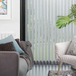 Madeco 4125 Verticale Lamellen Compleet Lichtdoorlatend Grijs 12,7 X 260 Cm + Rail 200 Cm