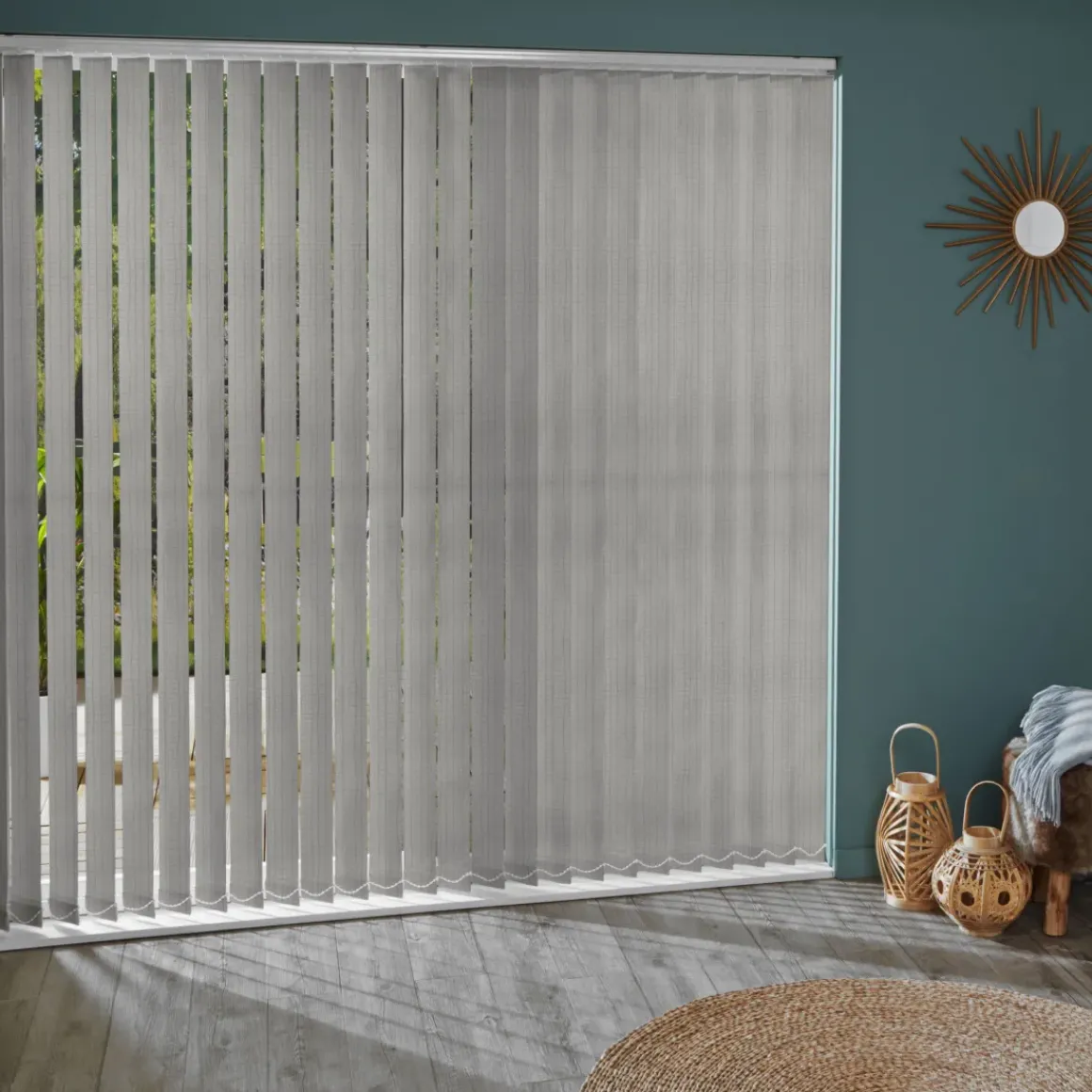 Madeco 3696 Verticale Lamellen Lezerd 5 Stuks Taupe 8,9 X 280 Cm