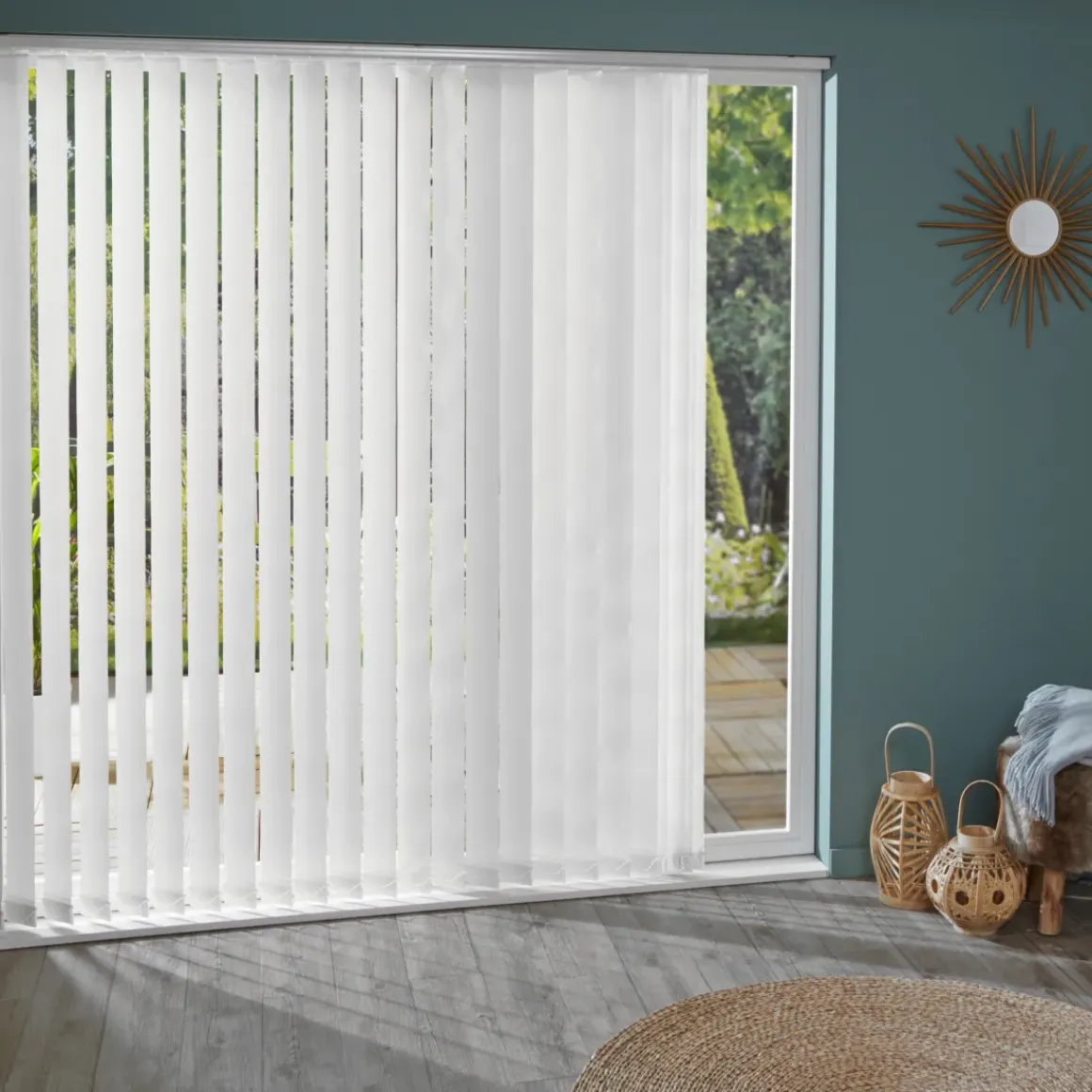 Madeco 3213 Verticale Lamellen Deluxe 5 Stuks Wit 8,9 X 280 Cm