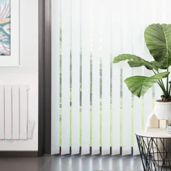 Madeco 4115 Verticale Lamellen Compleet Lichtdoorlatend Wit 12,7 X 260 Cm + Rail 150 Cm