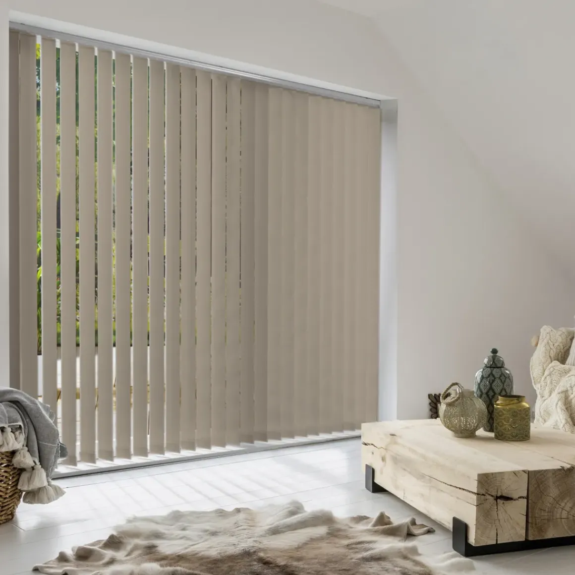 Madeco 3121 Verticale Lamellen Alaska 5 Stuks Taupe 8,9 X 260 Cm