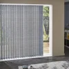 Madeco 3695 Verticale Lamellen 5 Stuks Lichtdoorlatend Grijs-Zwart 8,9 X 280 Cm