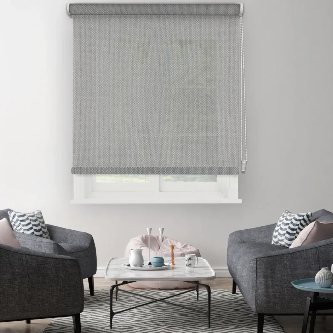 Madeco Grey Thermisch Lichtdoorlatend Rolgordijn Lichtgrijs 120X190Cm