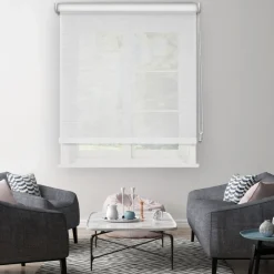Madeco Rolgordijn Wit Mesh 1716 120X190Cm