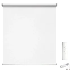 Madeco White Gemotoriseerd Verduisteringsrolgordijn E-Roll Wit Effen 180X250Cm