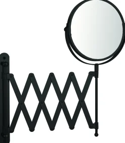Make-Up Spiegel Rond 3X Vergrotend Uittrekbaar Zwart O15Cm