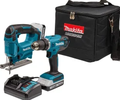 Makita Accuboormachine + Decoupeerzaag Dk18928Ax1 18V (2 Accu'S)