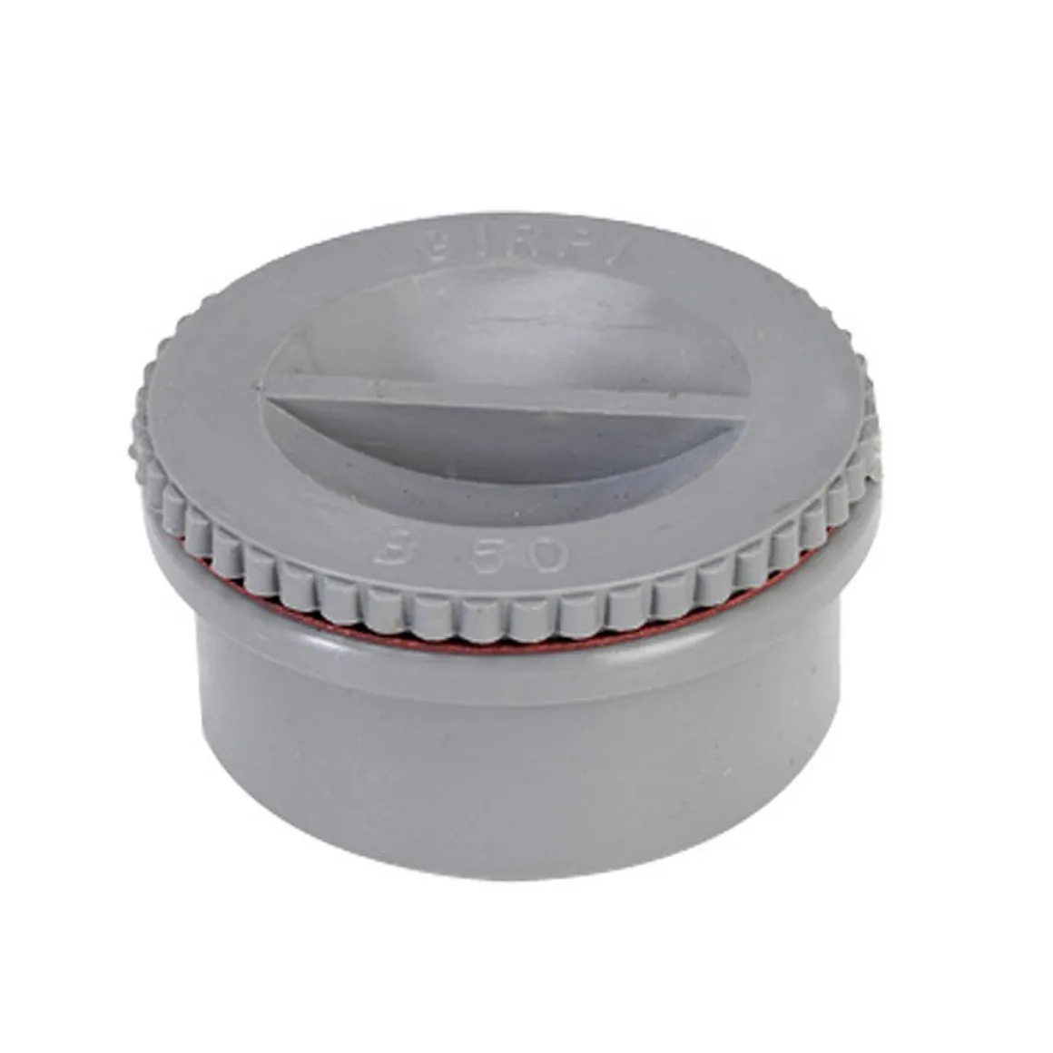 Martens Pvc Eindstop Met Schroefdeksel O100Mm Grijs