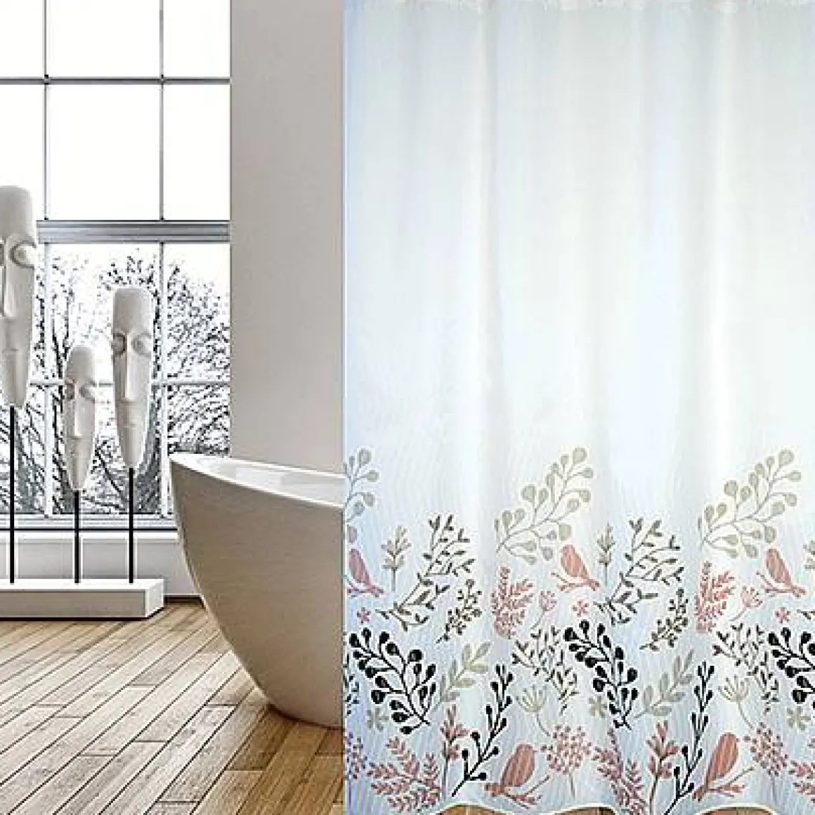 Msv Douchegordijn Birds Multikleur 180Cm