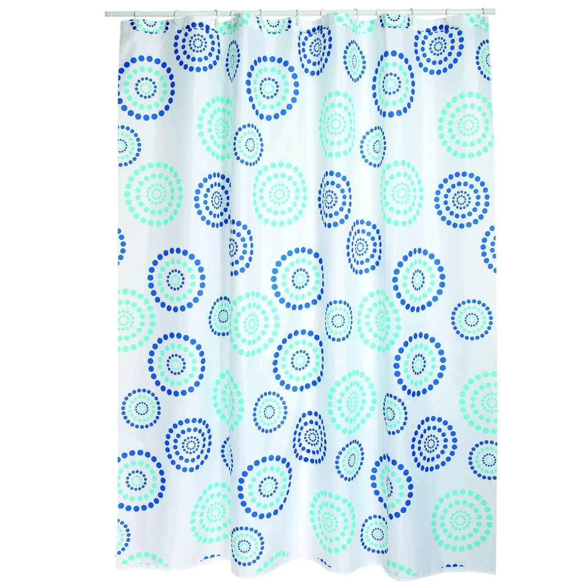 Msv Douchegordijn Dots Blauw 180Cm