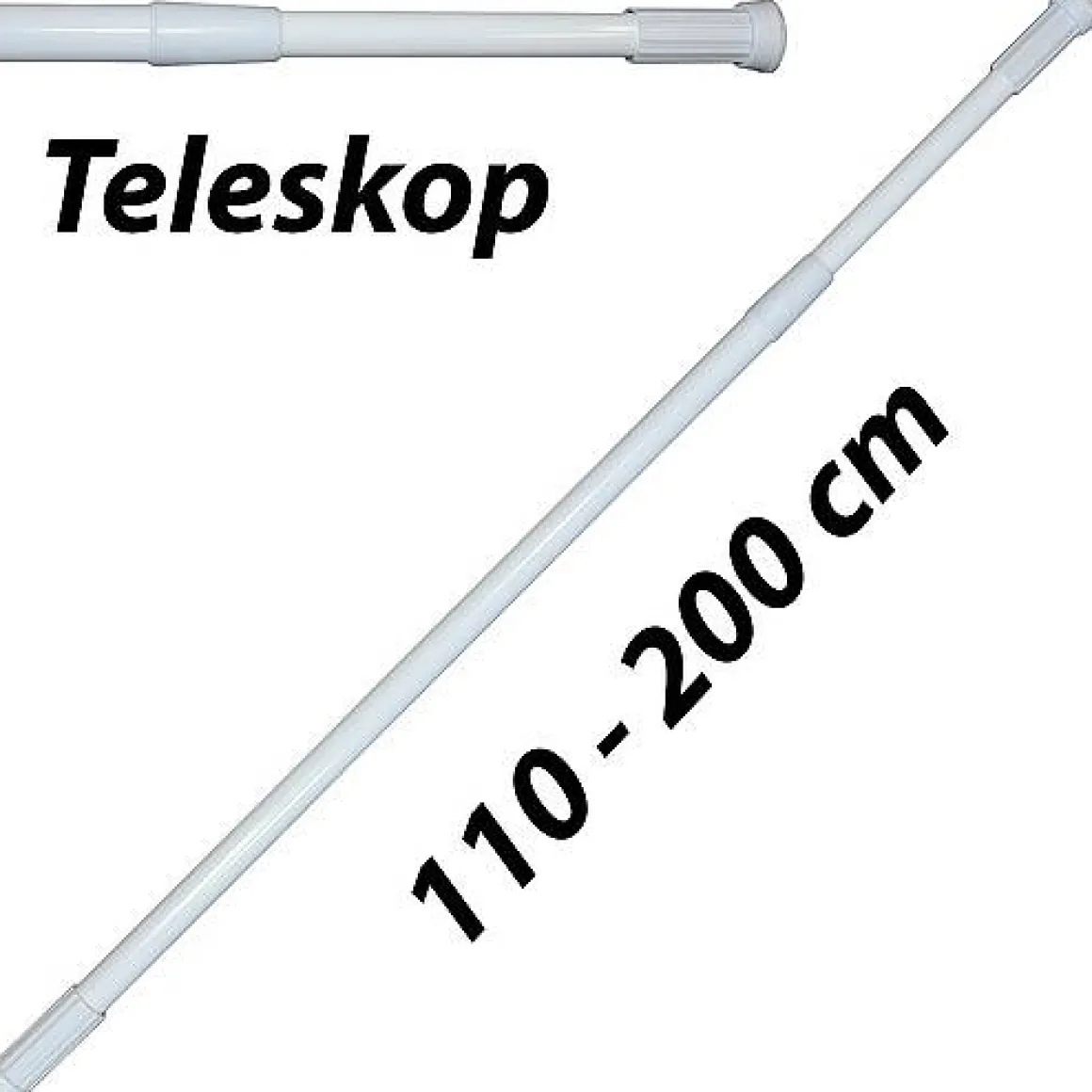 Msv Douchestang 110-200Cm Uitschuifbaar Wit