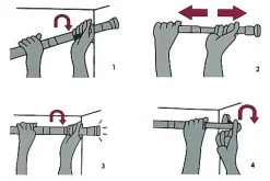 Msv Douchestang 70-120Cm Uitschuifbaar
