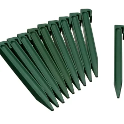 Nature Grondpennen Voor Tuinborder Polyethyleen Groen 1,9X1,8X26,7Cm 10 Stuks