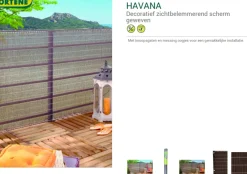 Nortene Donkerbruin Privacyscherm Havana 1X5M
