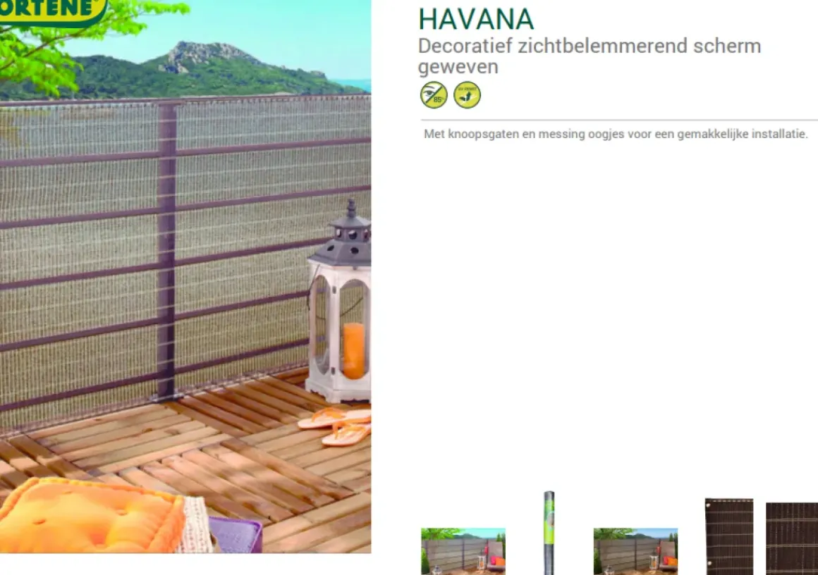 Nortene Scherm Havana Beige 1X5M