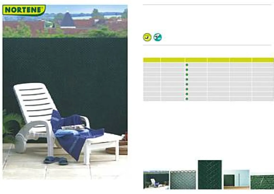 Nortene Tuinscherm Plastic Groen 1X3M