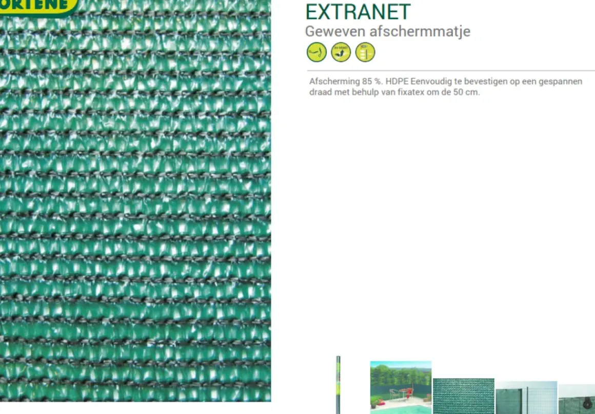 Nortene Zichtbelemmering Extranet Groen 2X10M
