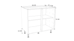 Onderkast Keuken Modulo Wit 90Cm