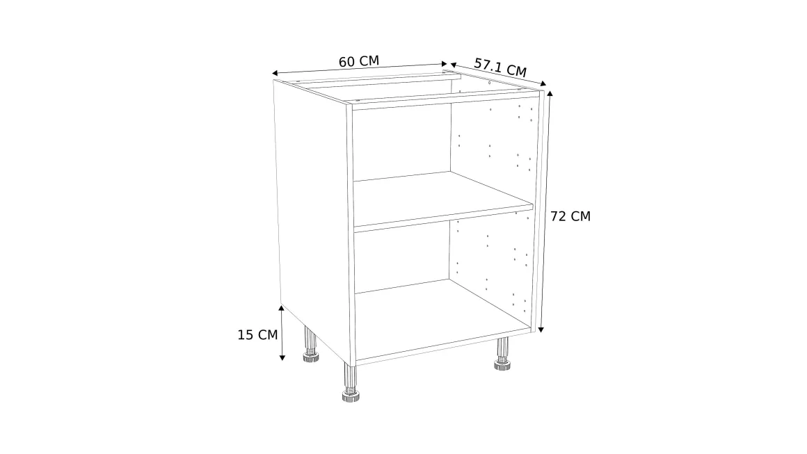 Onderkast Keuken Modulo Wit 60Cm