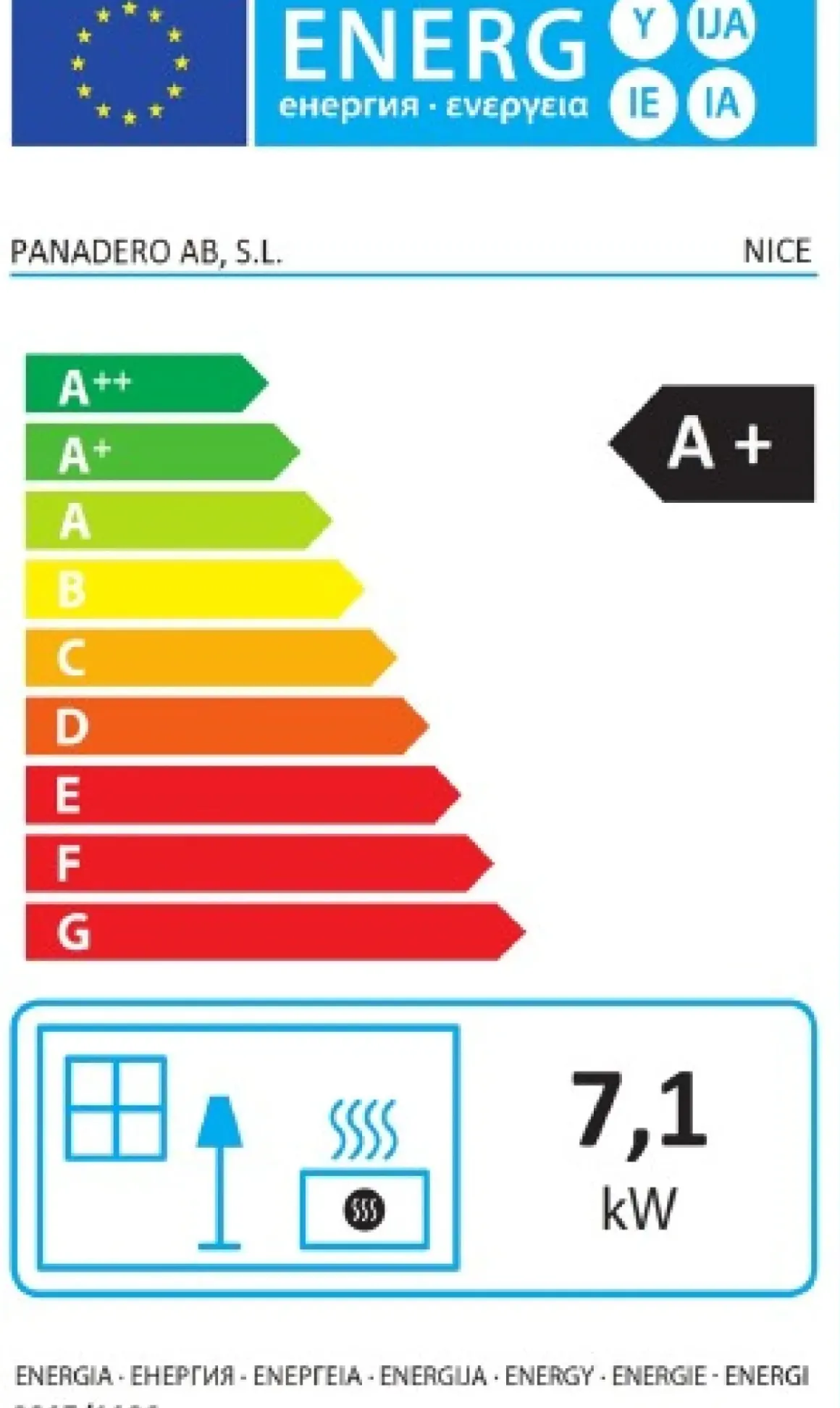 Panadero Houtkachel Nice Ecodesign 7,1Kw