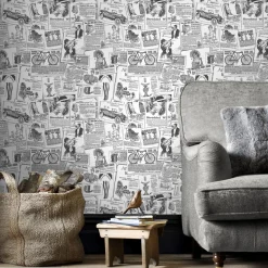 Papierbehang Homestyle Bk32083 Zwart