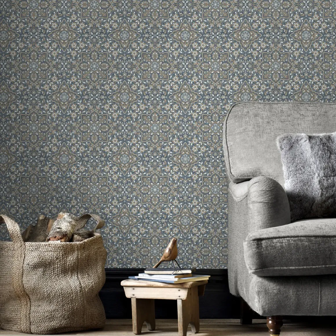 Papierbehang Homestyle Fh37542 Blauw