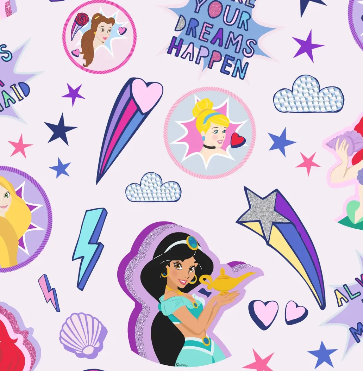 Papierbehang Princess Badges